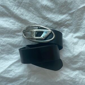 Authentic Diesel black leather belt 30 in/ 75 cm